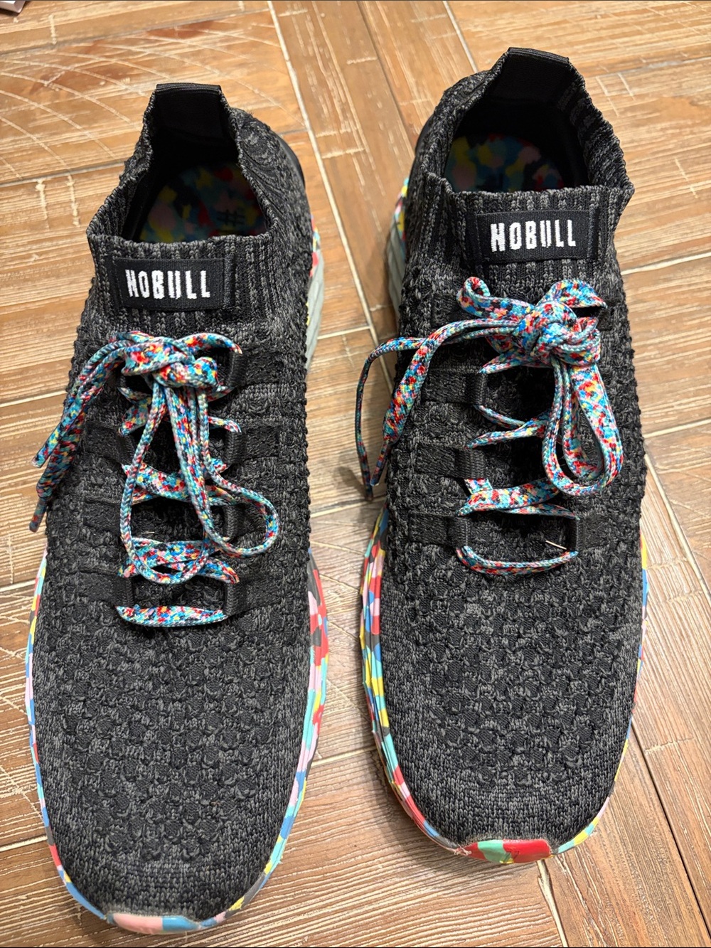 NOBULL Diamond Knit Running/Training  with Multicolor Laces and Sole.